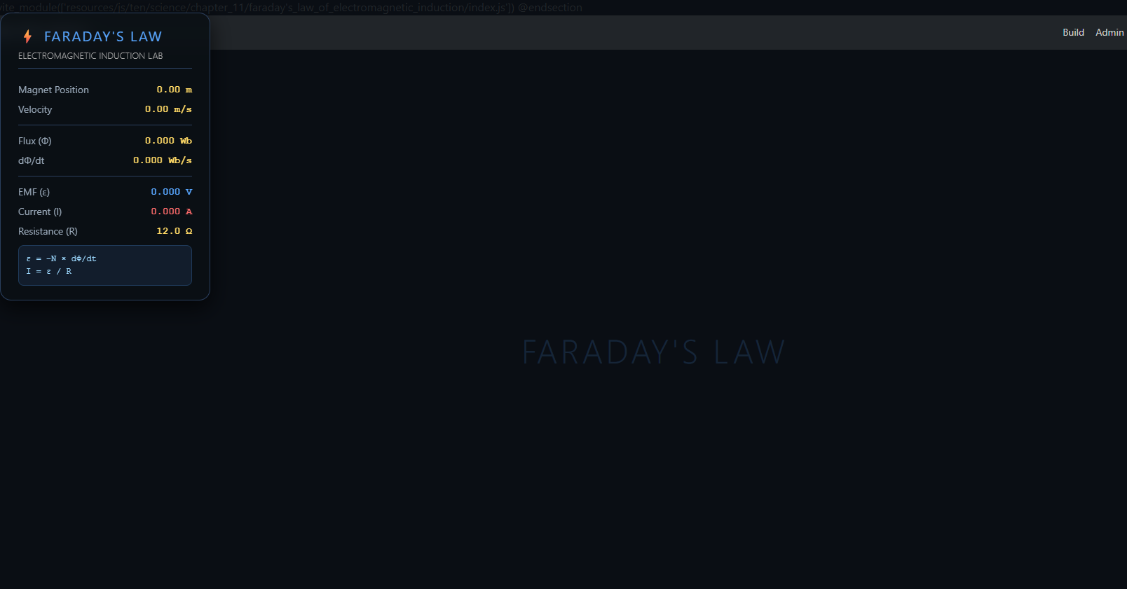 Faraday's law of electromagnetic induction