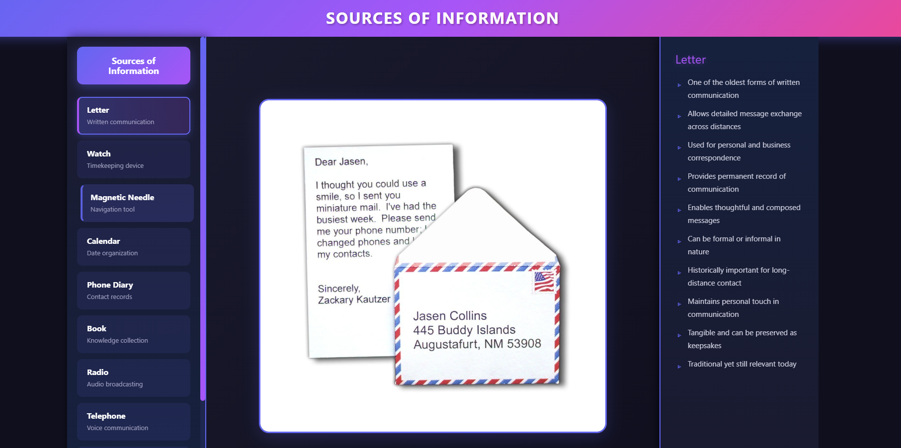 Sources of Information