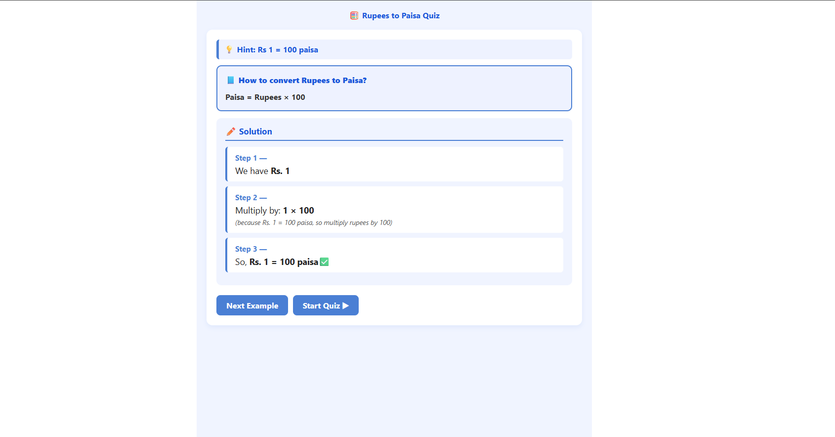 Another Rupees to Paisa