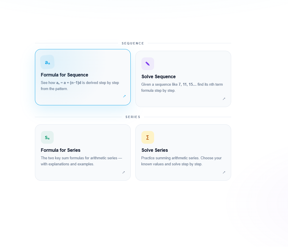 Arithmetic sequence and series