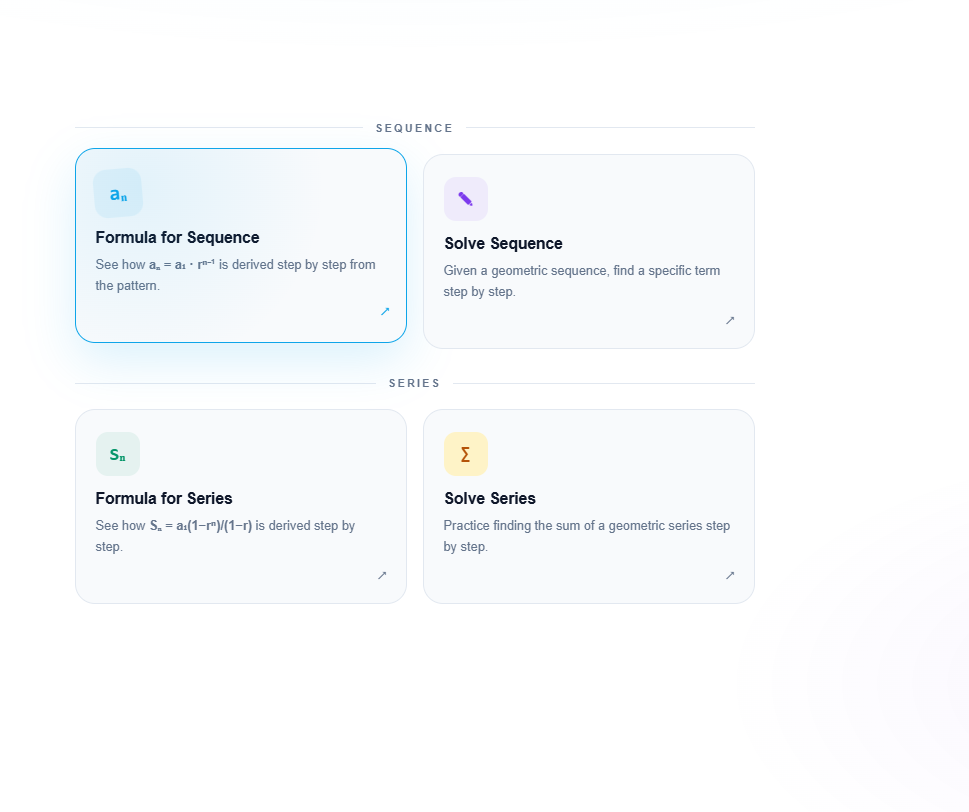 Geometric sequence and series