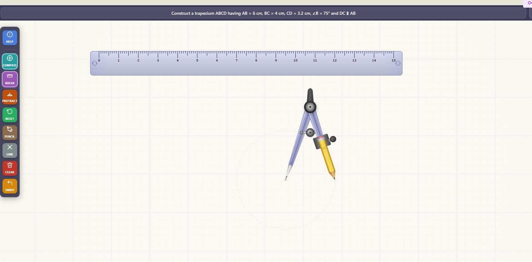 Construction of trapezium