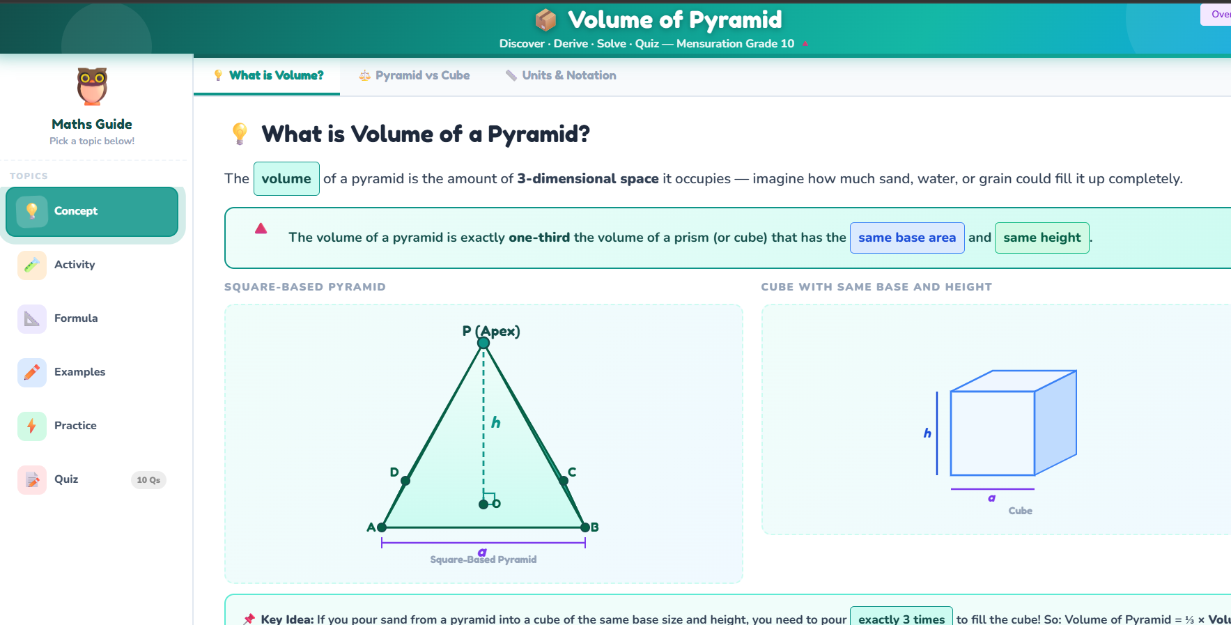 Volume of Pyramid