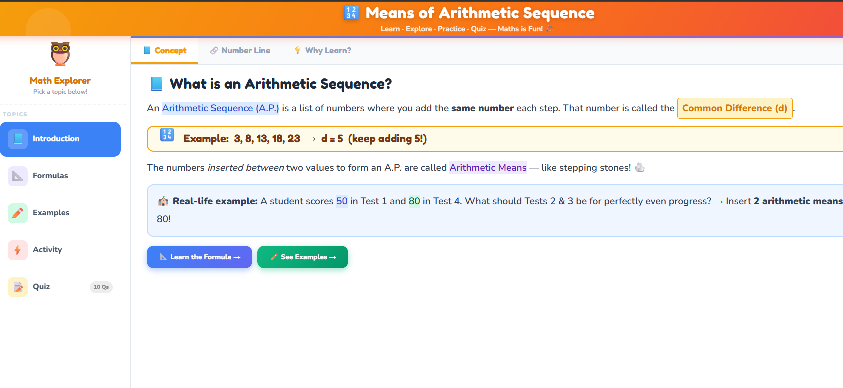 Means of Arithmetic Sequence