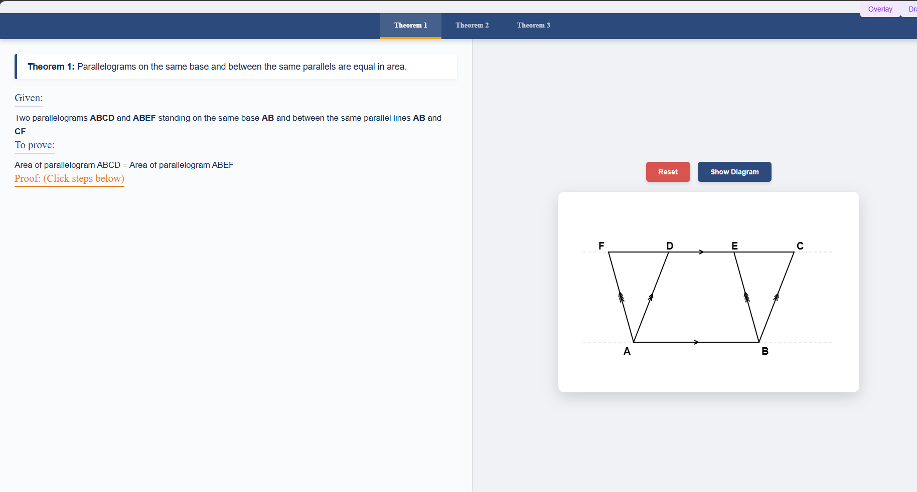 Area of triangle and quadrilaterals