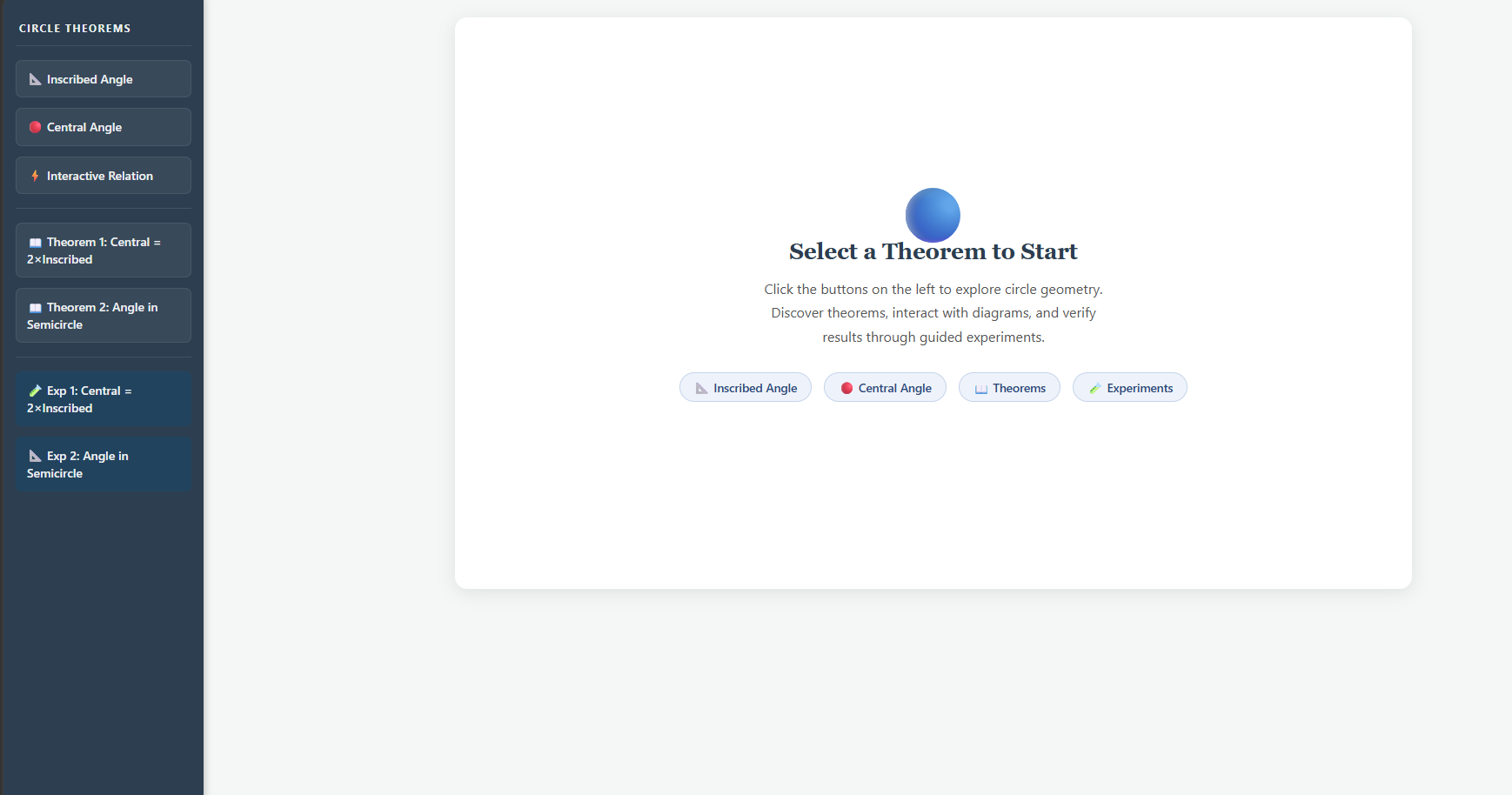 Central Angle and Inscribed Angle