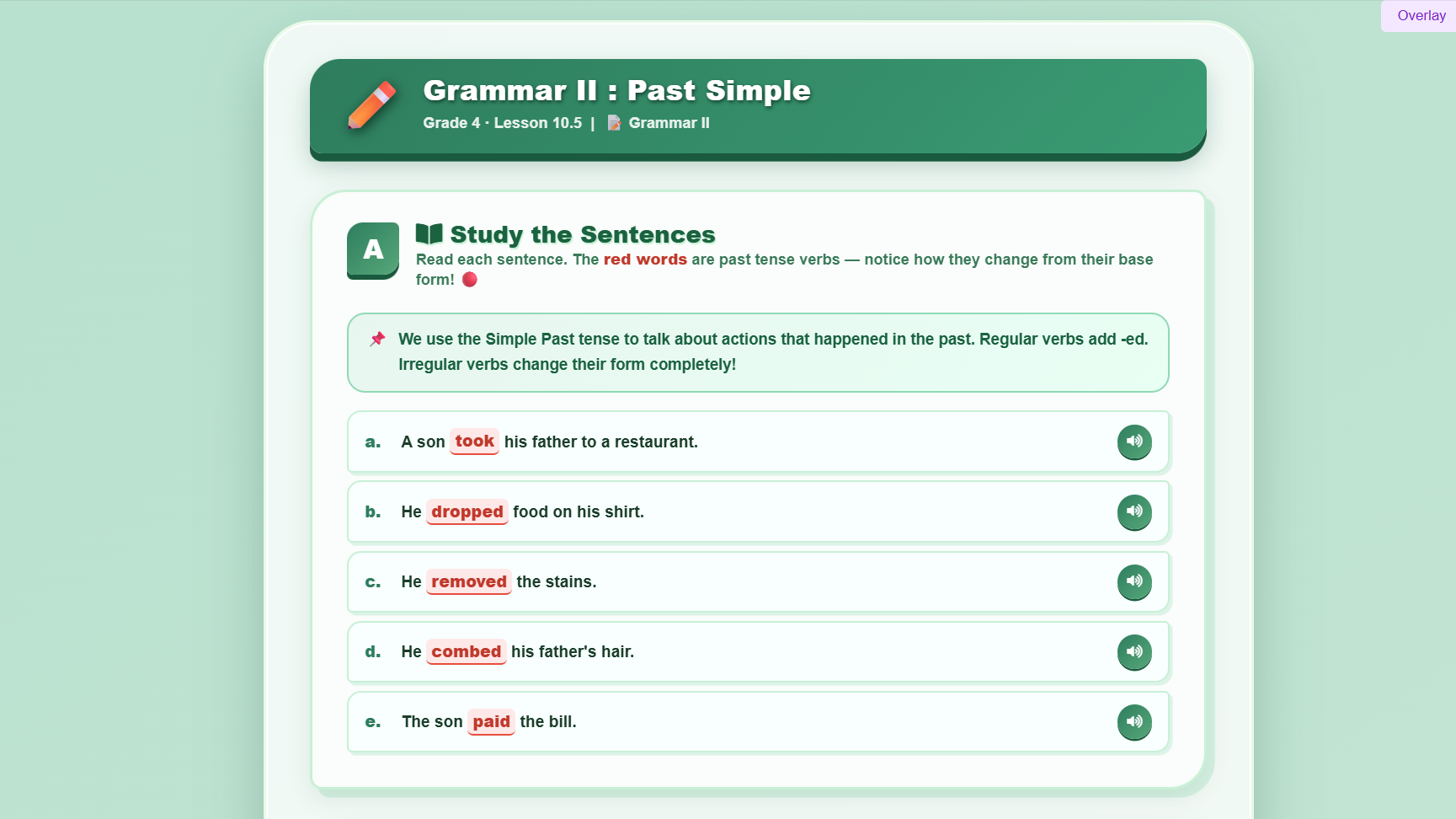 Grammar: Past Simple
