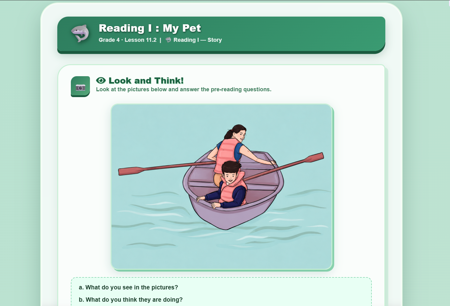 Reading I: My Pet