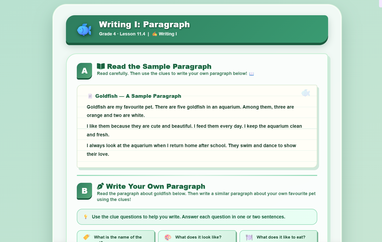 Writing I : paragraph