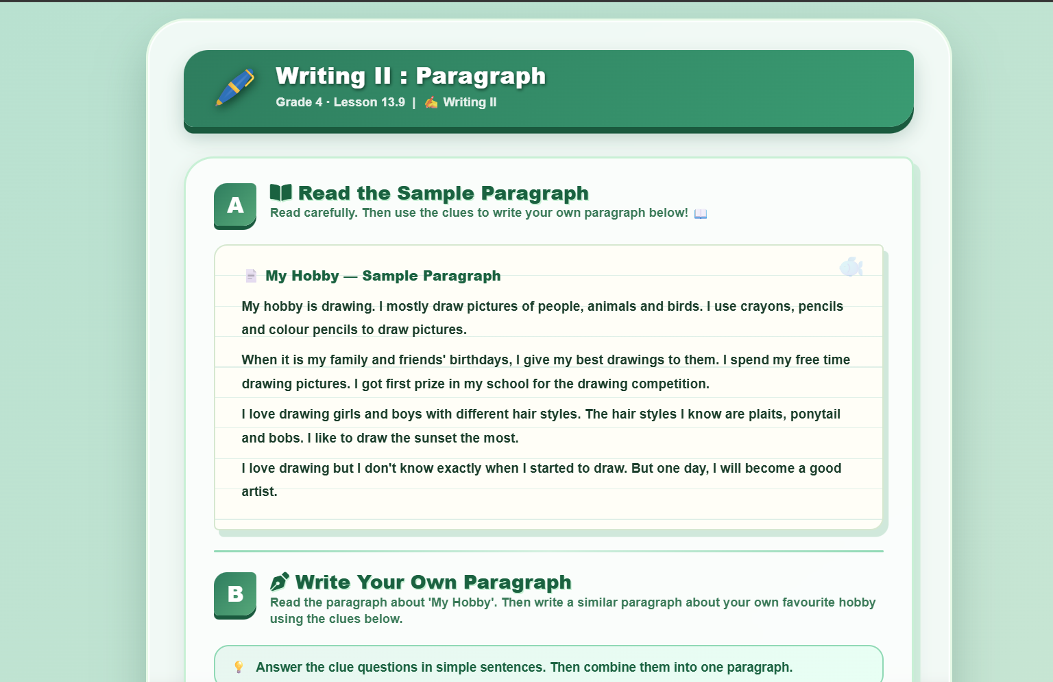 Writing II : Paragraph