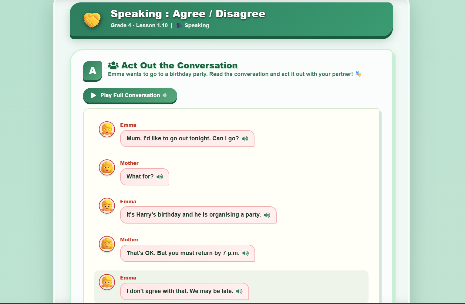 Speaking: Agree/Disagree