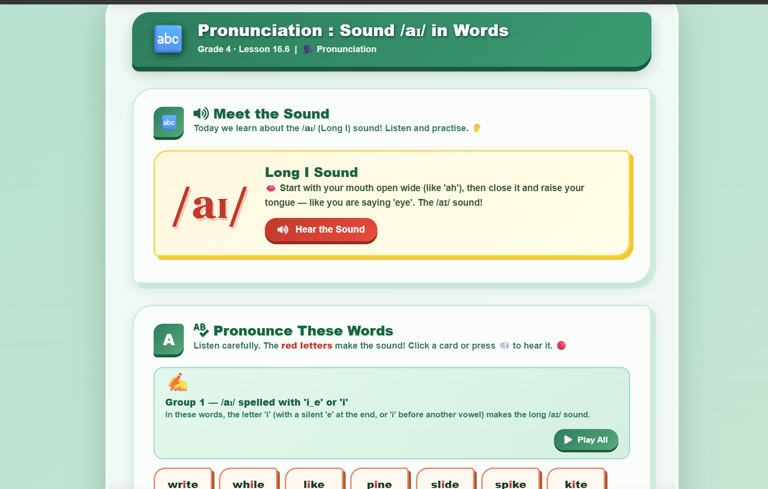 Pronunciation : words with the sound /aɪ/