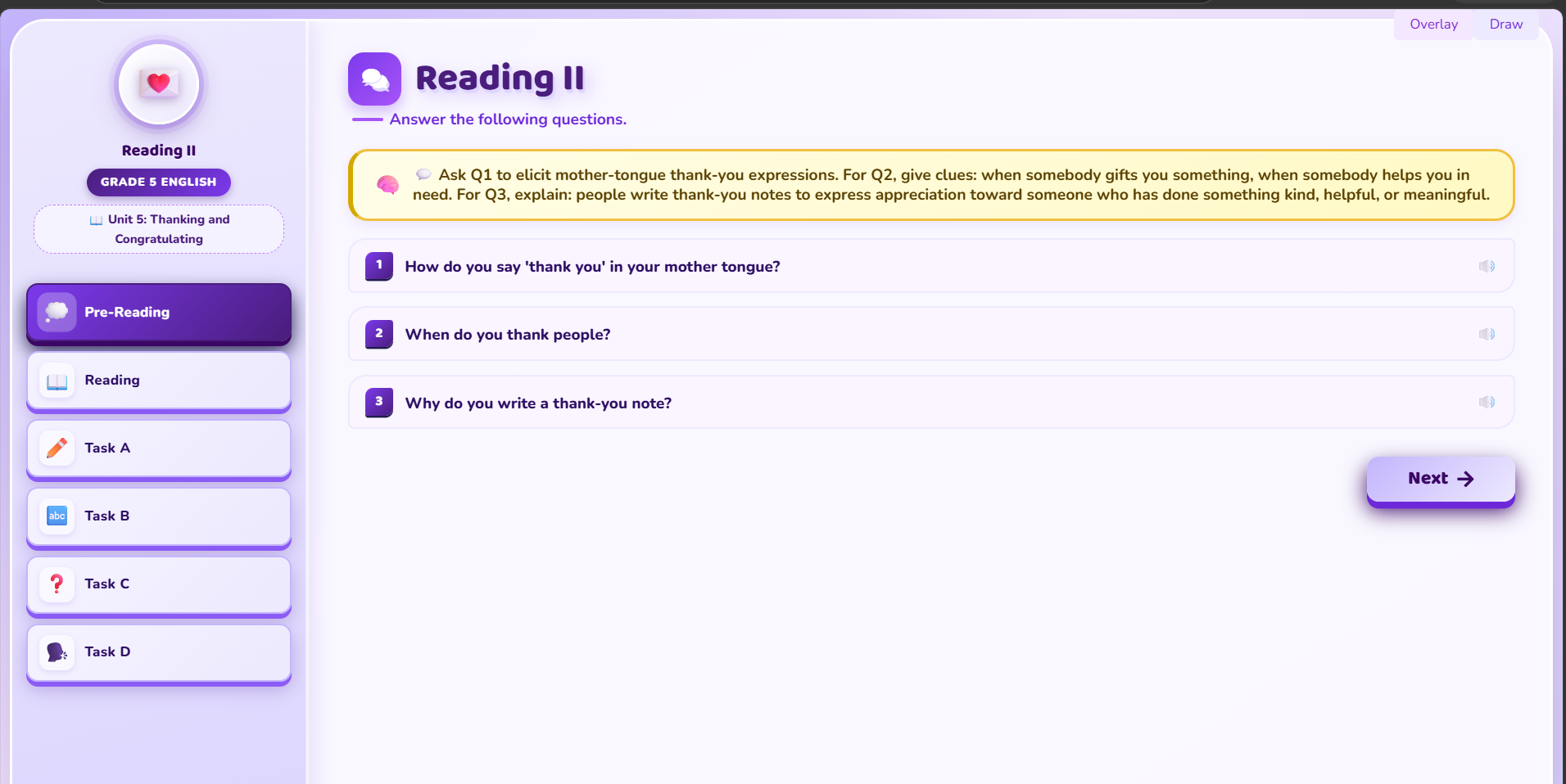 Reading II: Thank you notes