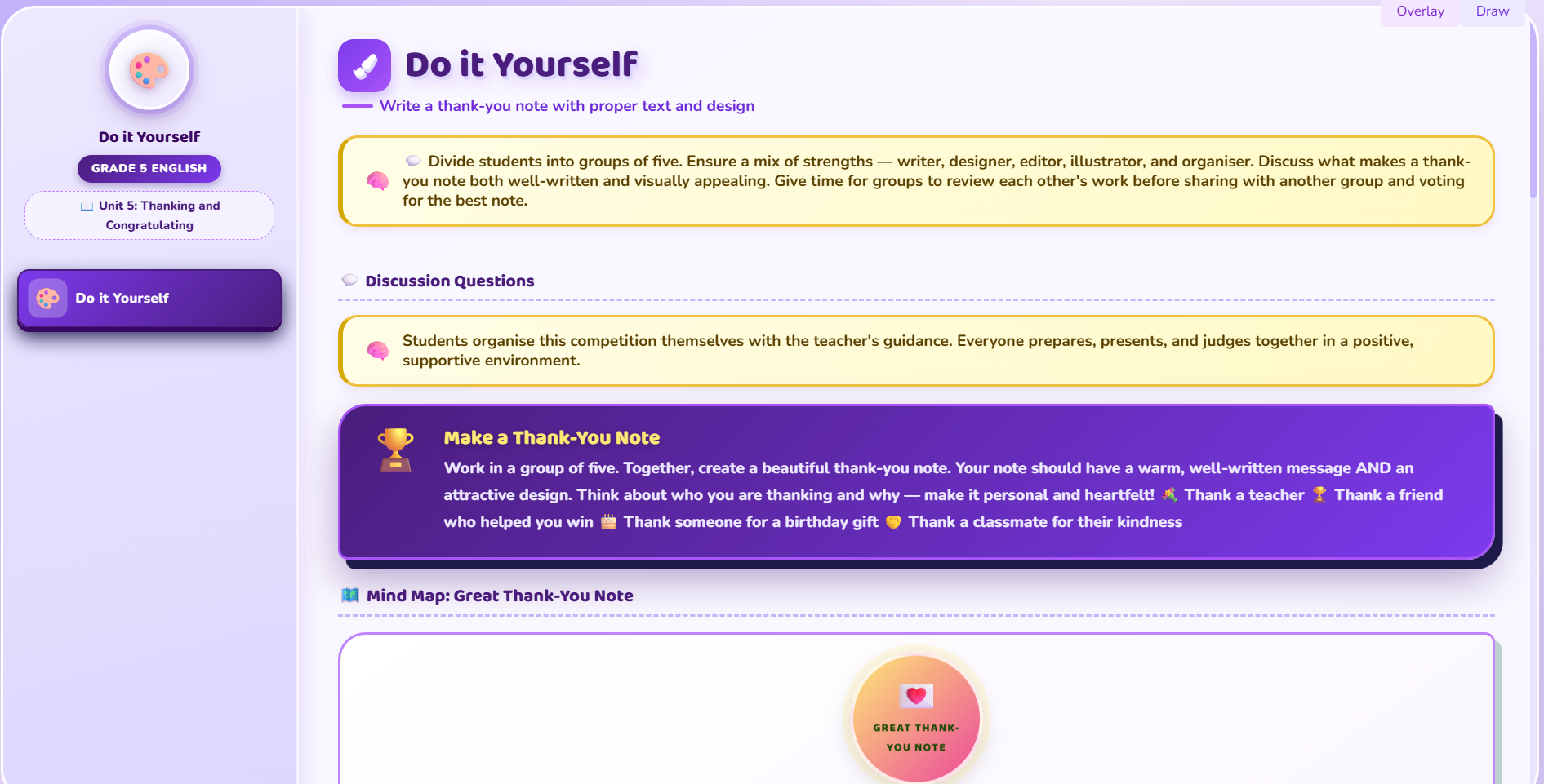 Do it by Yourself : Write a thank-you note.