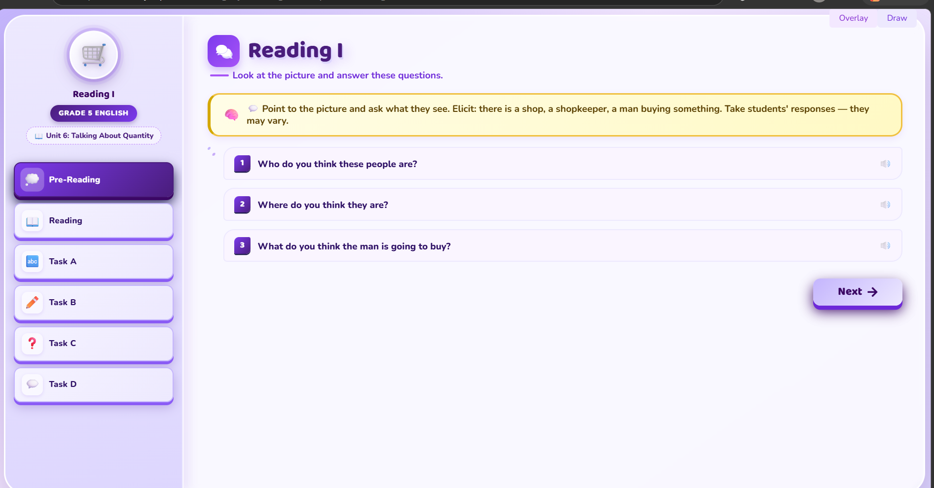 Reading I- At a Grocery Store