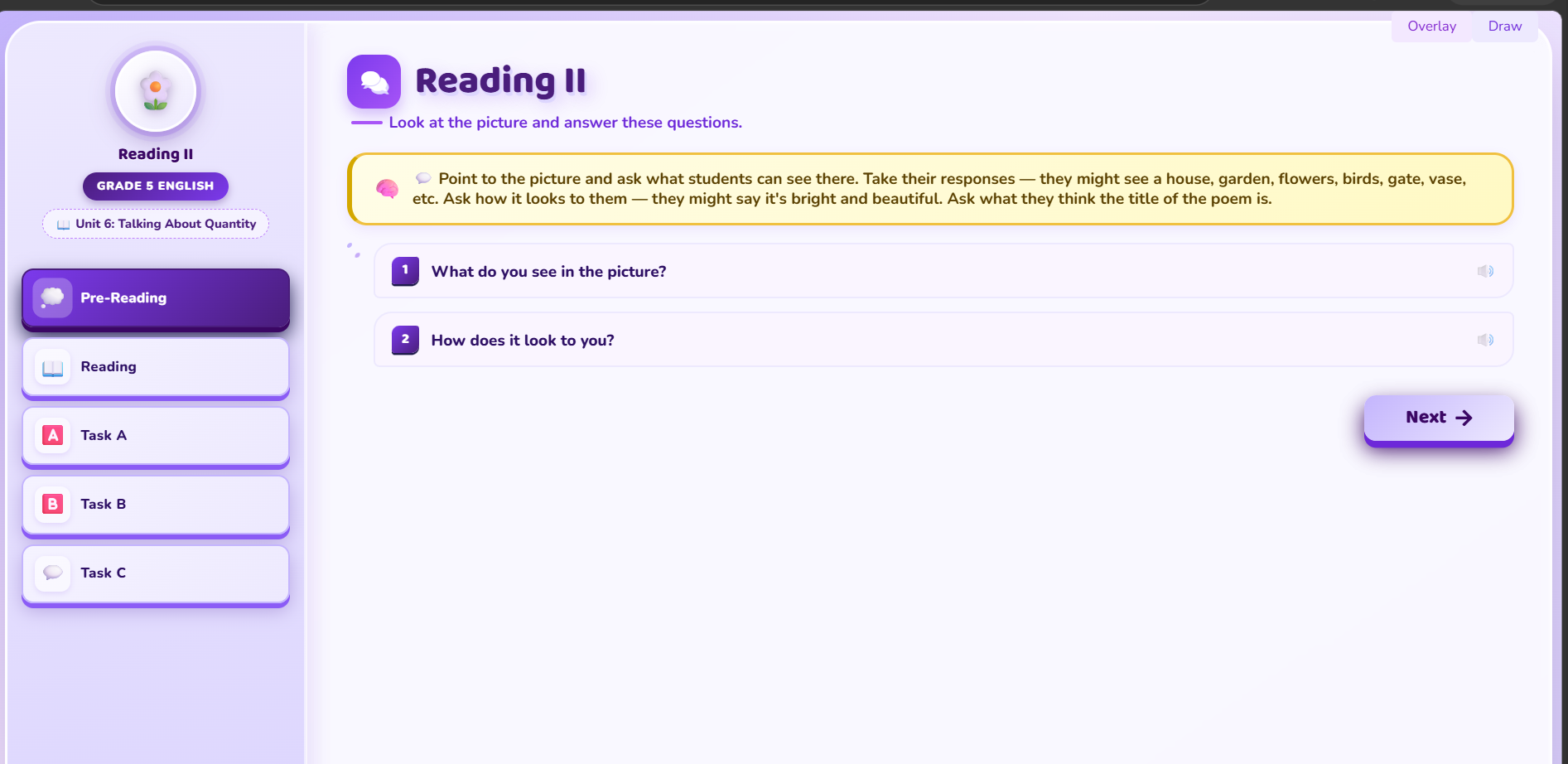 Reading II- Poem Bright and Beautiful