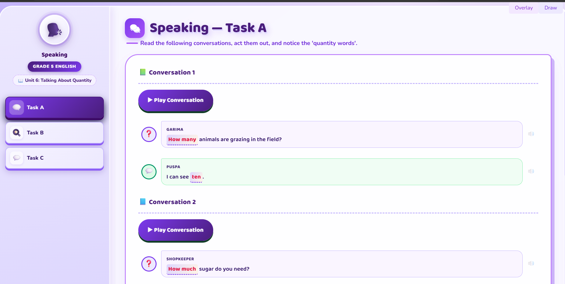 Speaking- Expressing Quantity