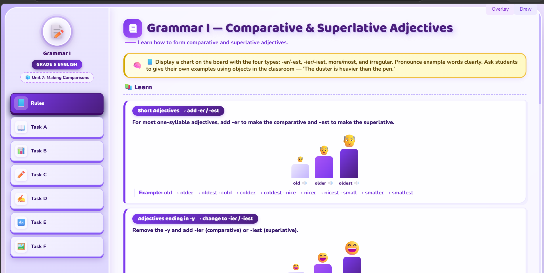 Grammar I : Comparatives and superlatives
