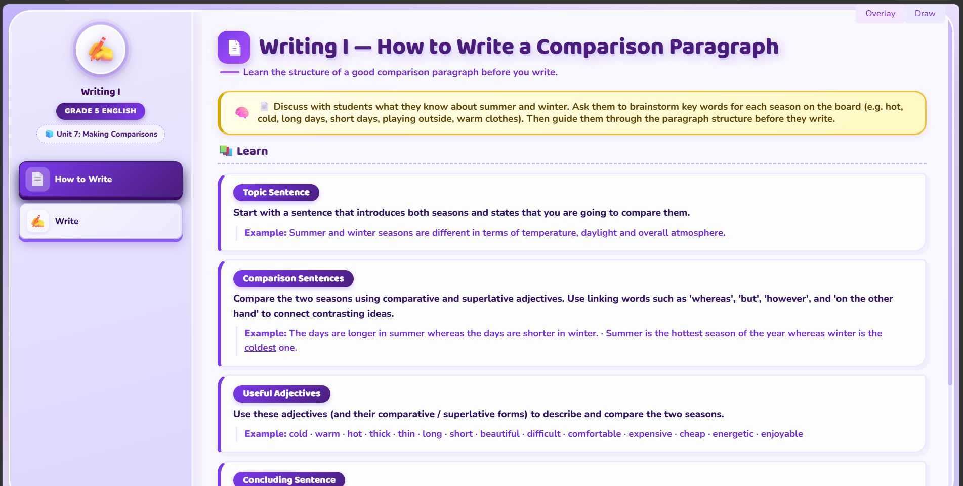 Writing I : Paragraph