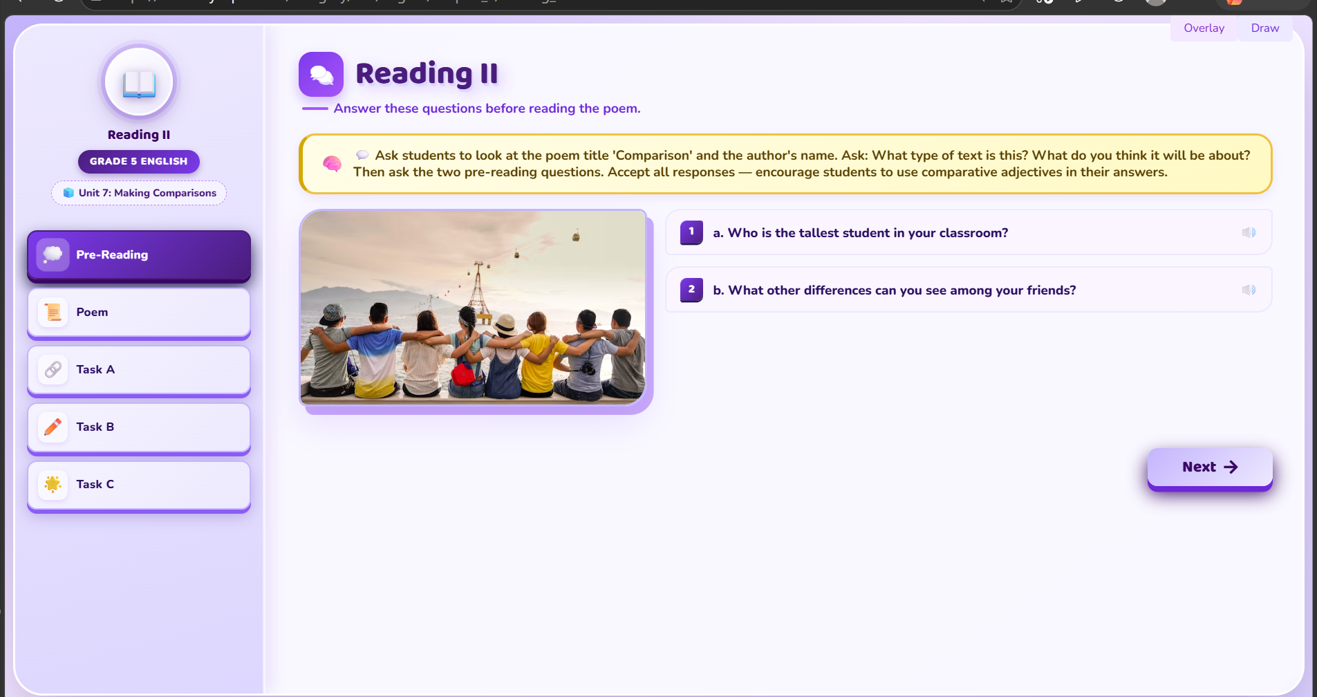 Reading II: Comparison (Poem)