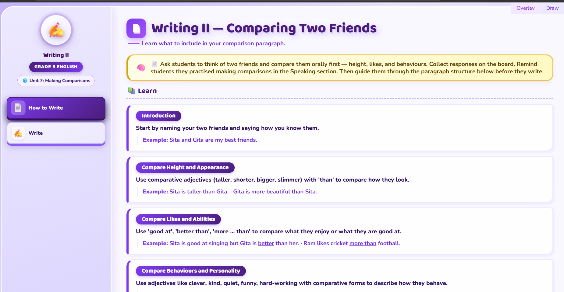 Writing II : Paragraph