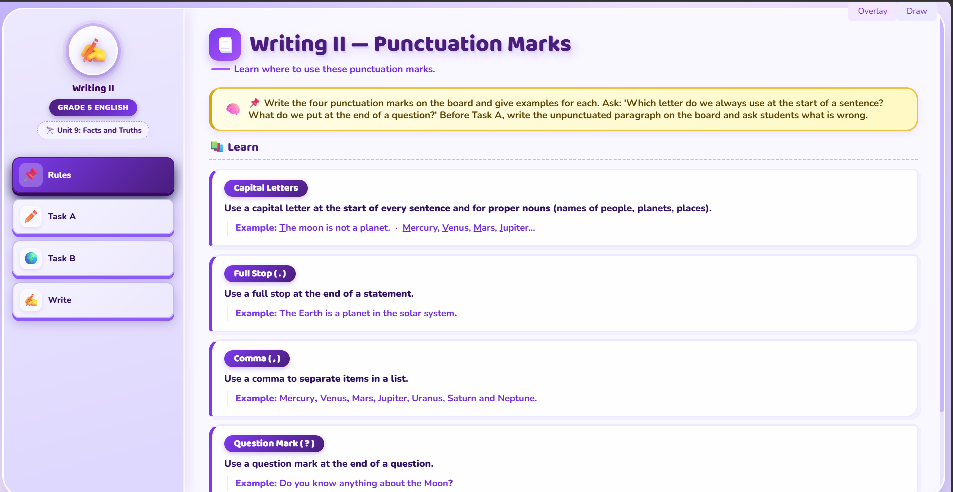 Writing II Punctuation