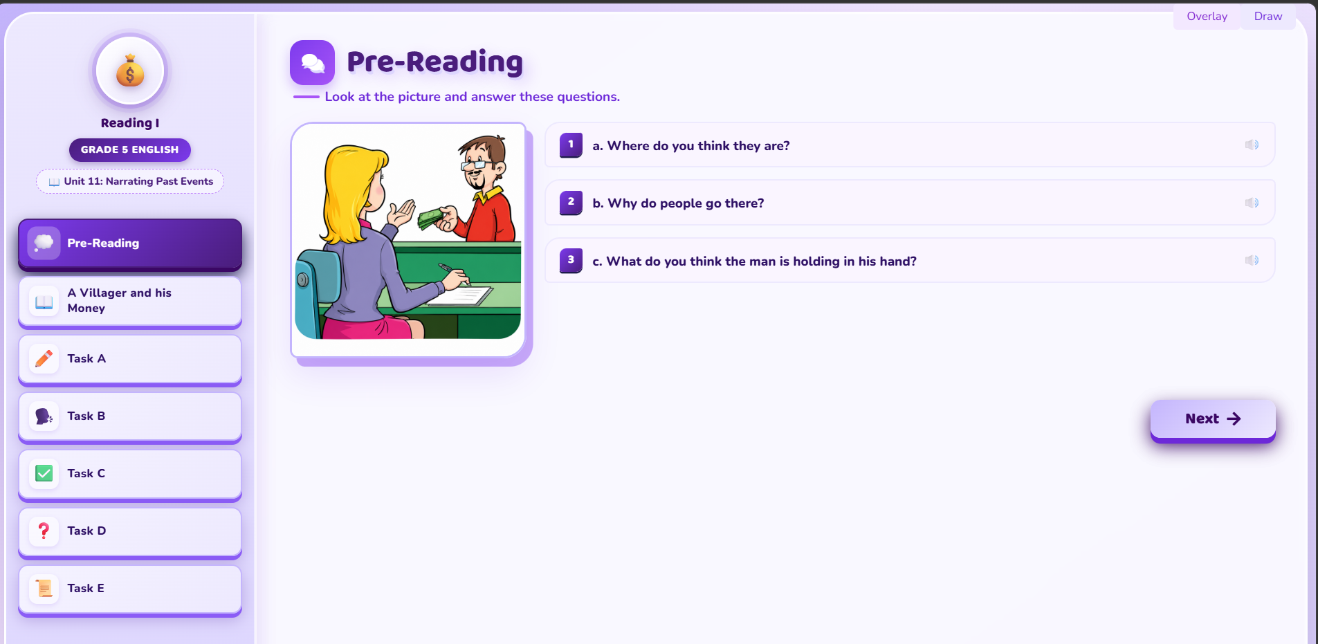 Reading I: A Villager and his Money