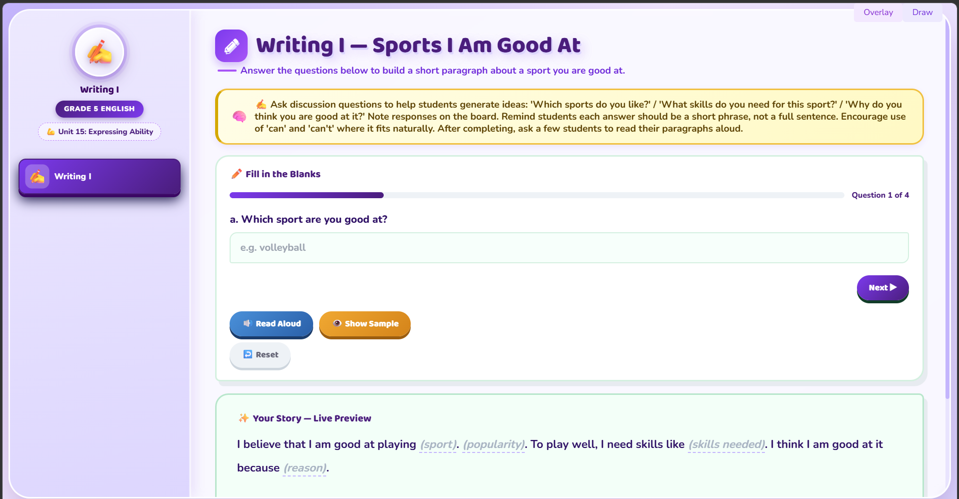 Writing I : Paragraph