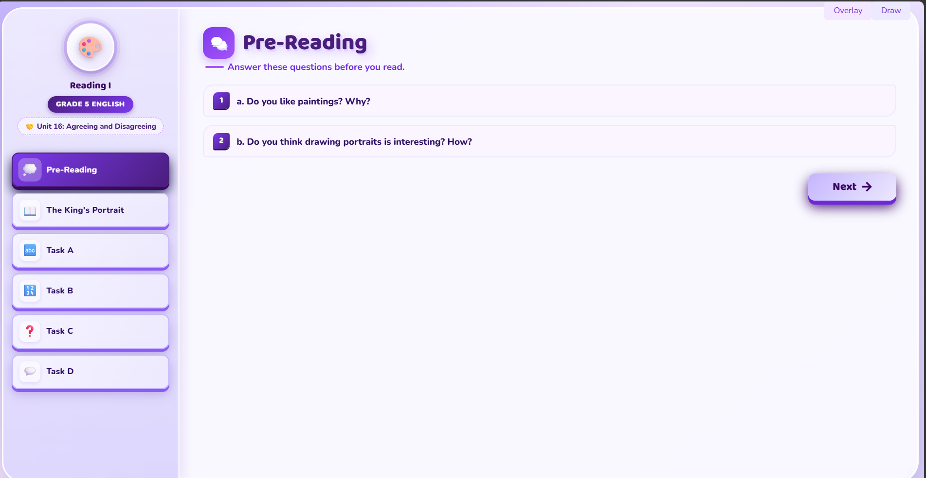 Reading I: The King's Portrait