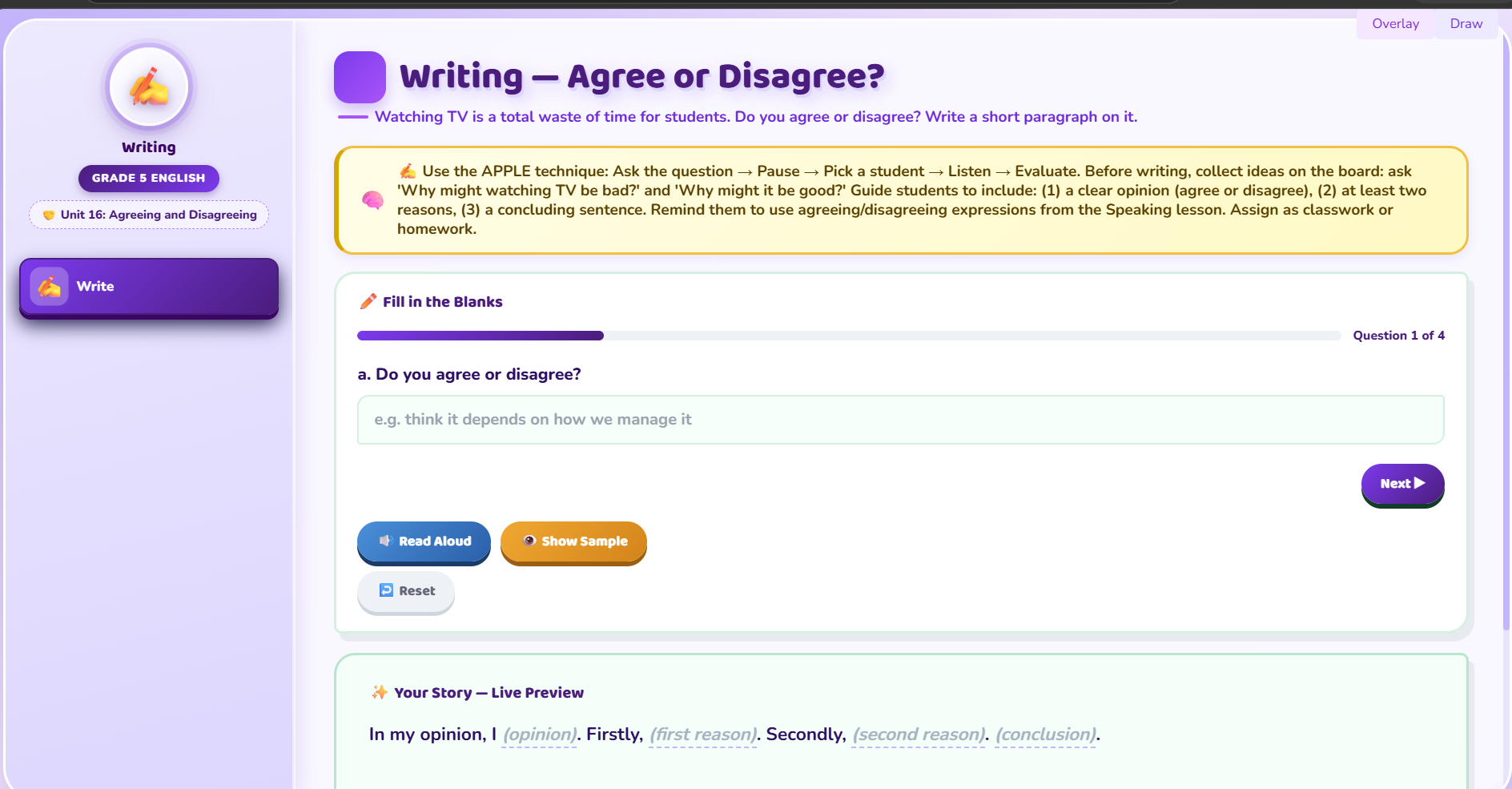 Writing : Paragraph