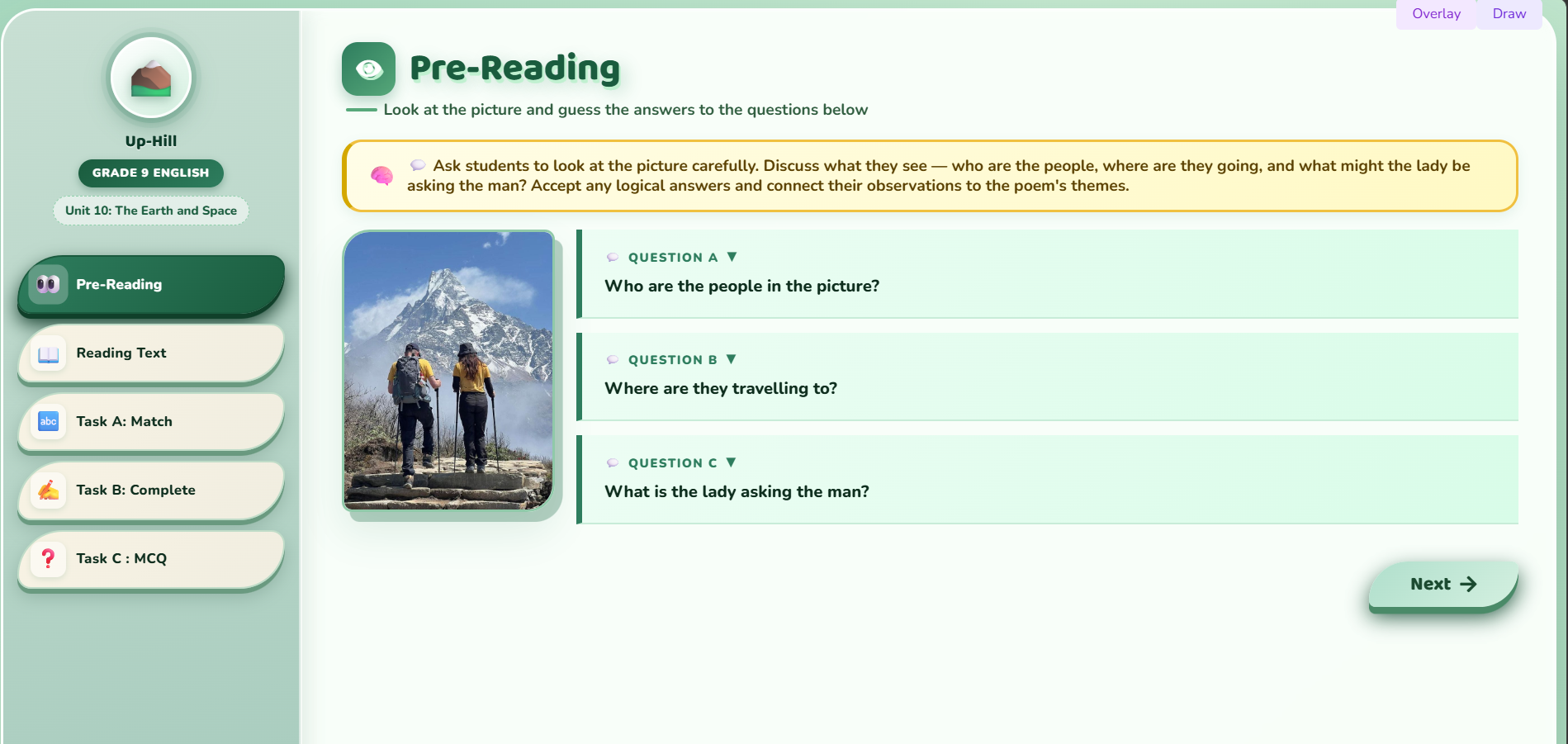 Reading II: Up-hill (Poem)