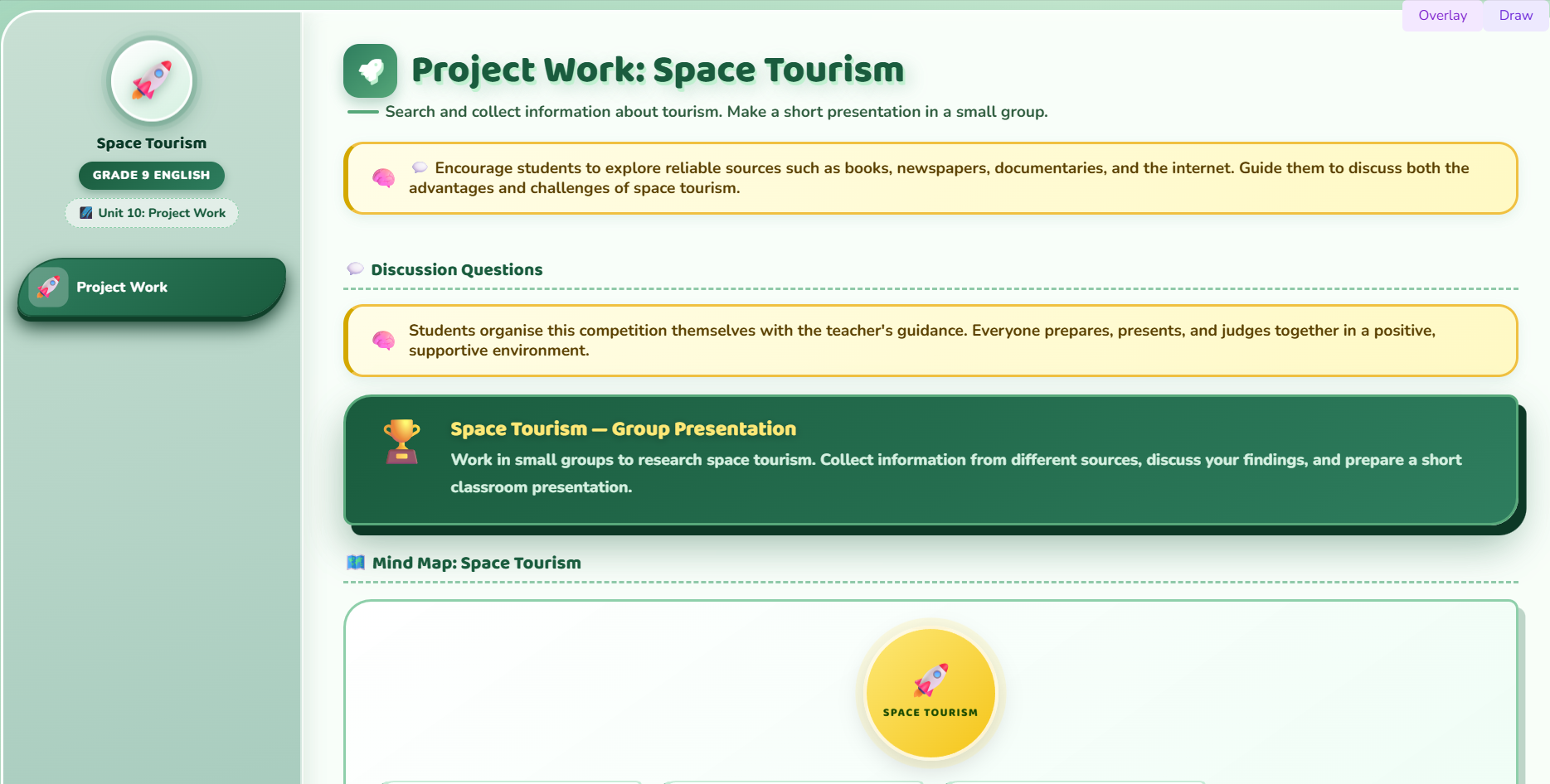 Project work : Group presentation