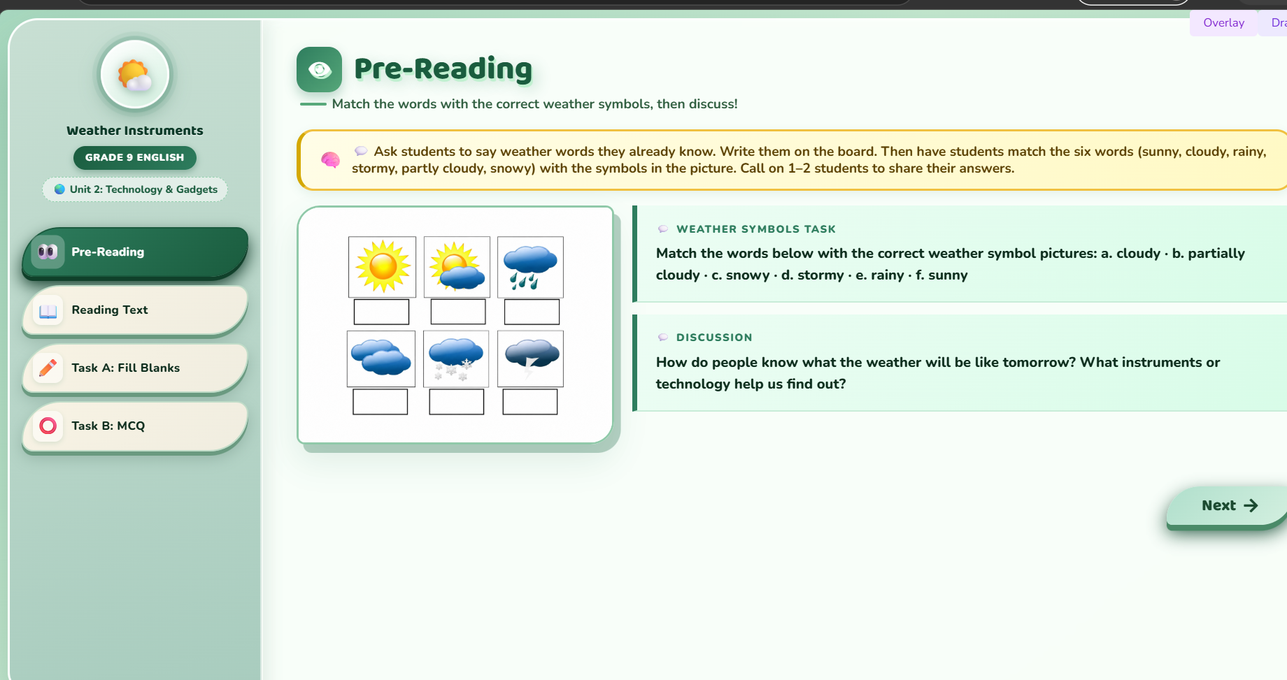 Reading II : Weather Instruments