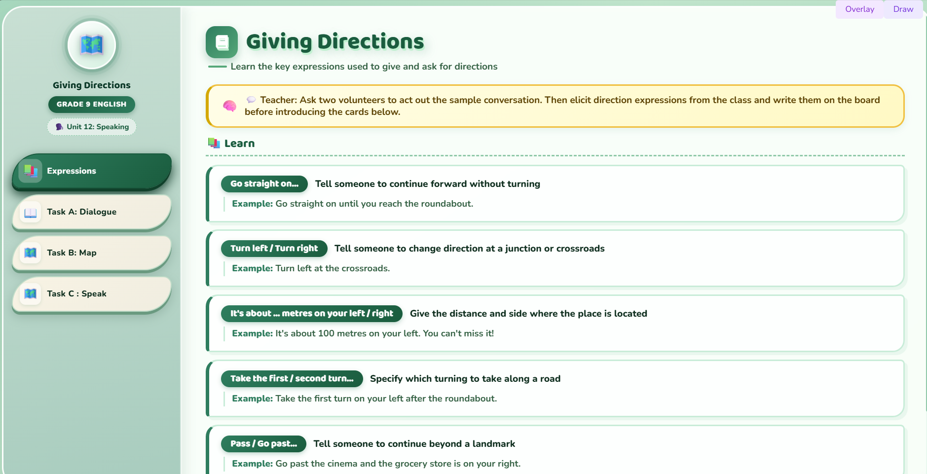 Speaking : Giving Directions