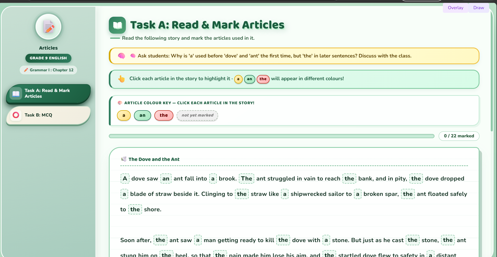 Grammar I : Articles