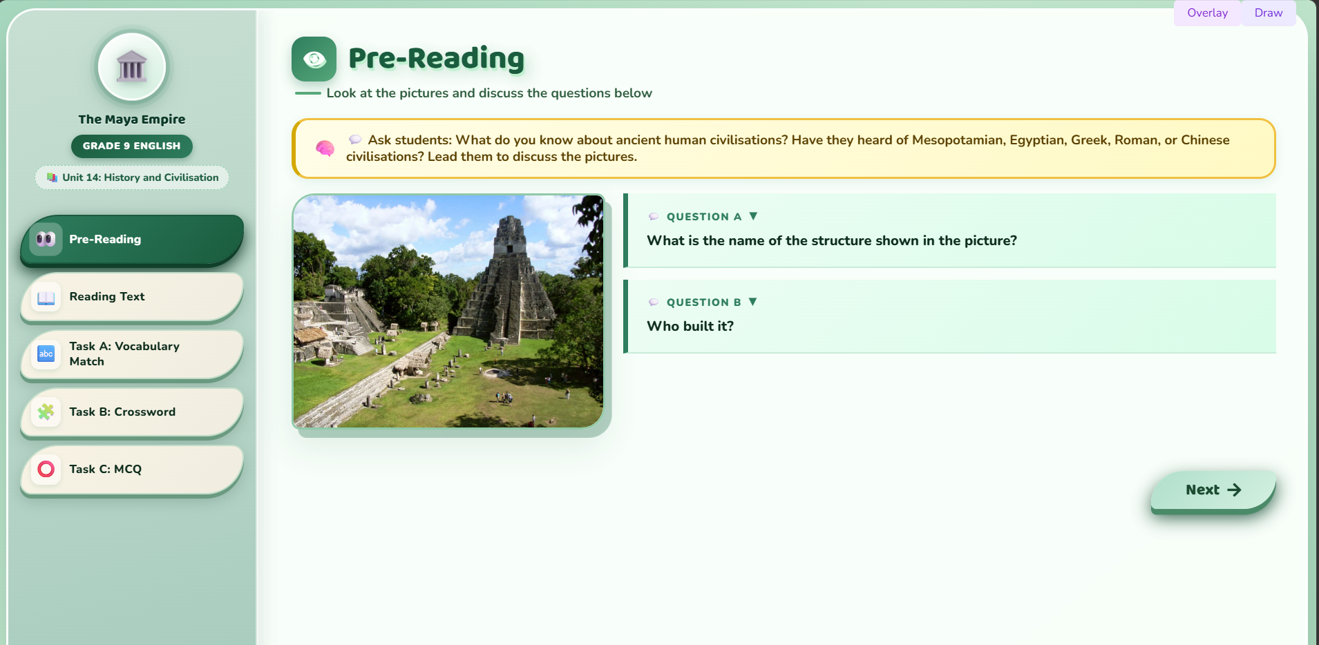 Reading I : The Maya Empire
