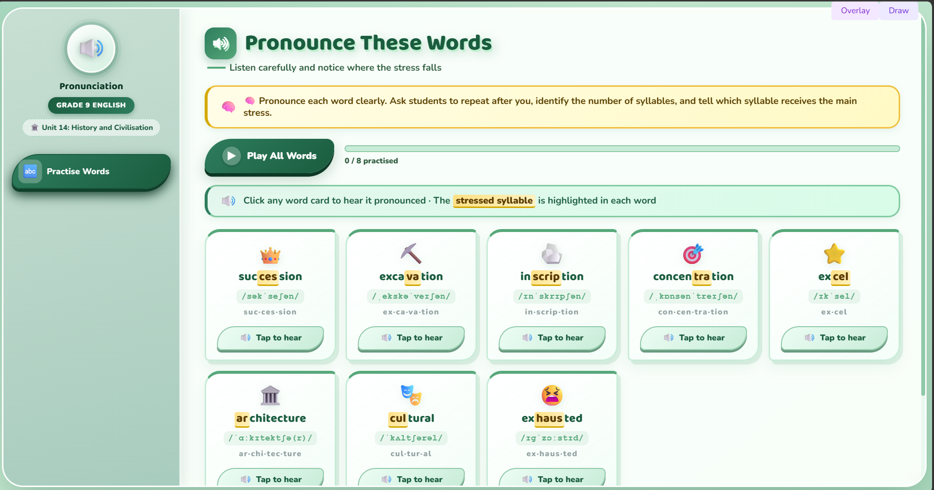 Pronunciation : Stress