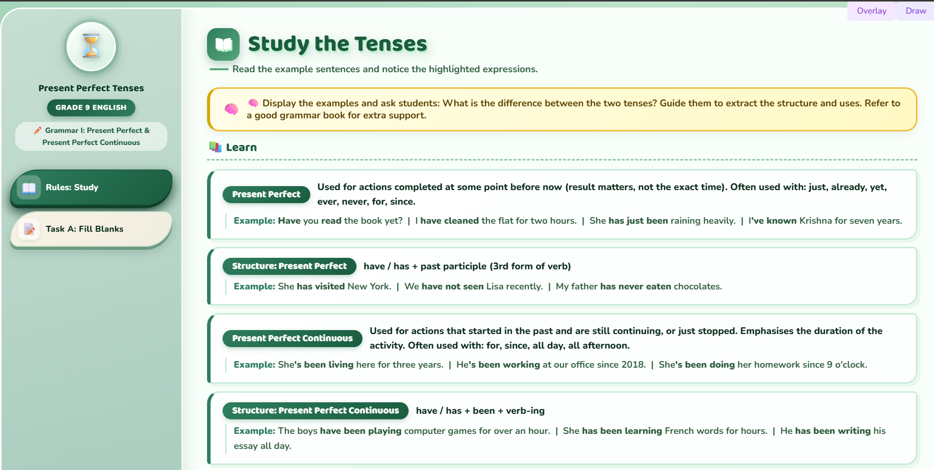 Grammar I : Present perfect and present perfect continuous