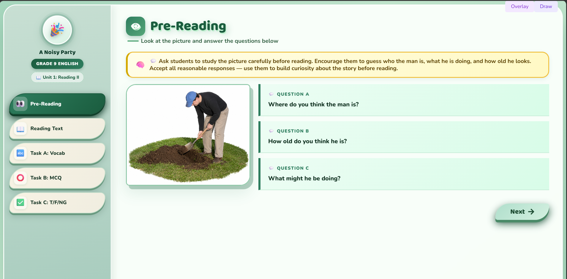 Reading II : A Noisy Party