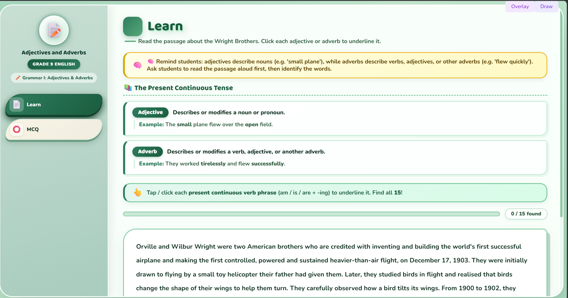 Grammar I : Adjectives and adverbs