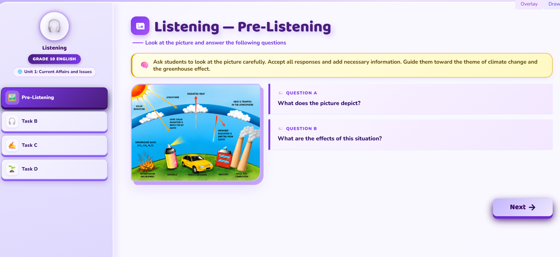 Listening : A talk on the causes and consequences of climate change
