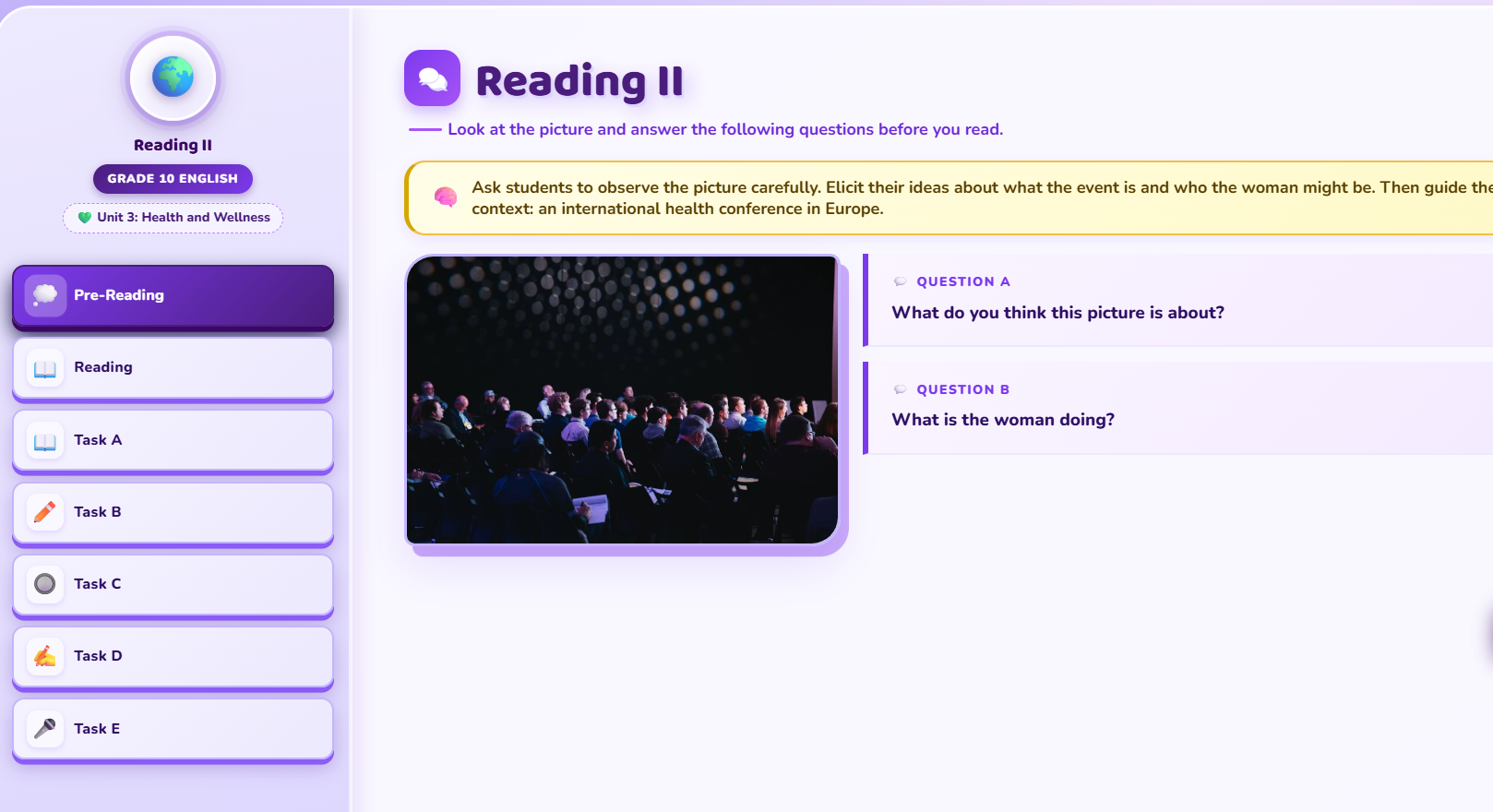 Reading II : A Healthy Diet for a Healthy Life