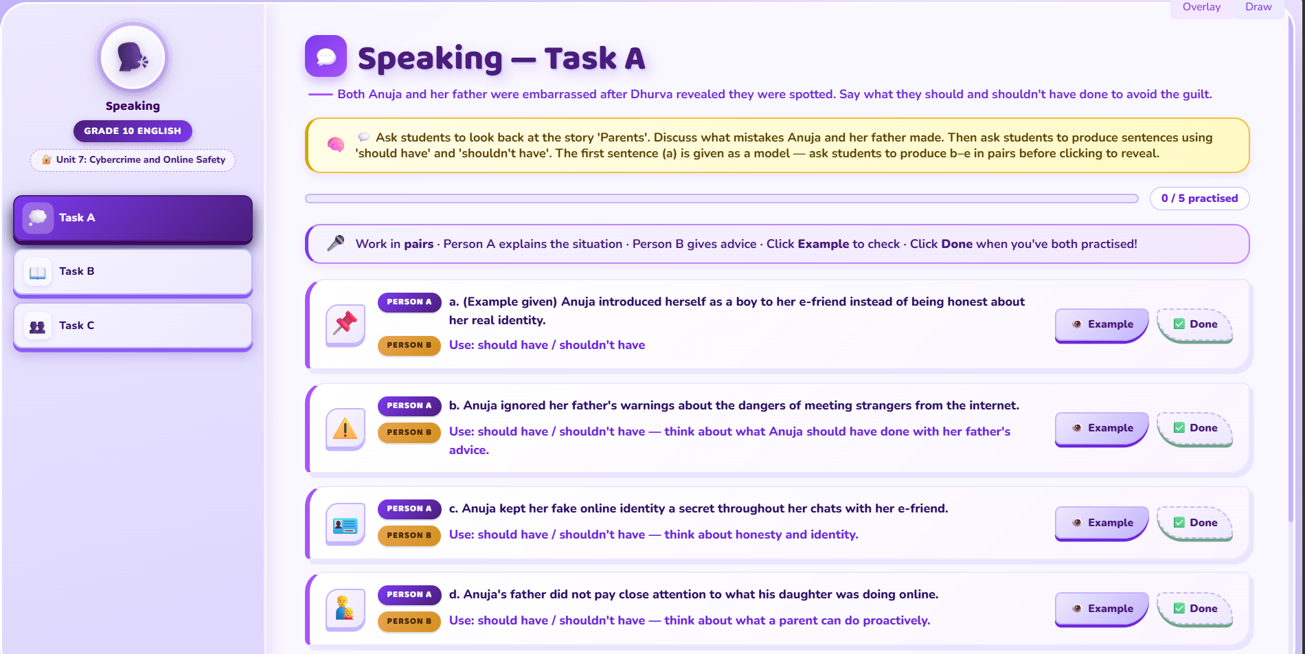 Speaking: Criticizing