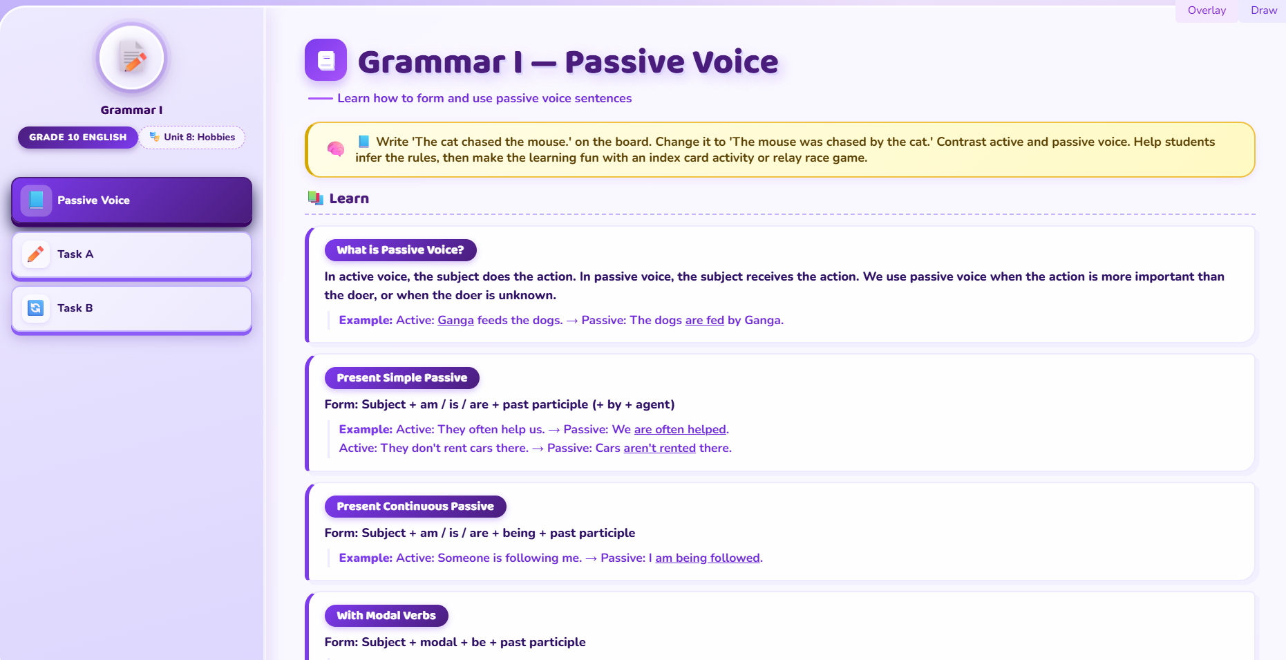 Grammar I : Voice