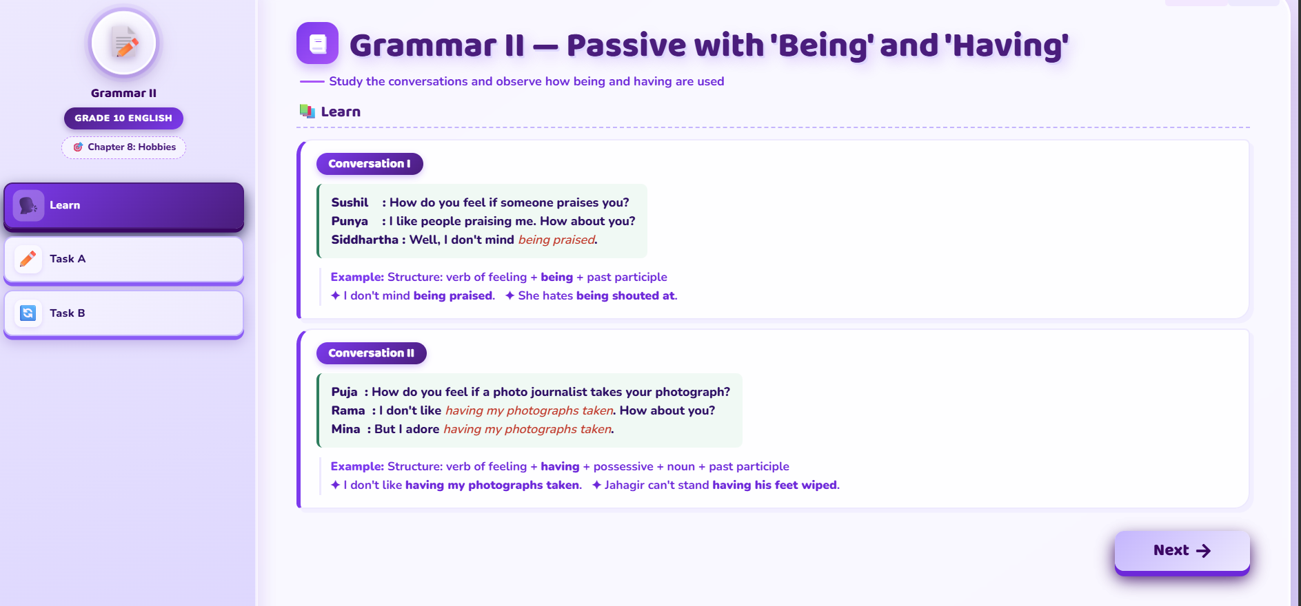 Grammar II : Voice