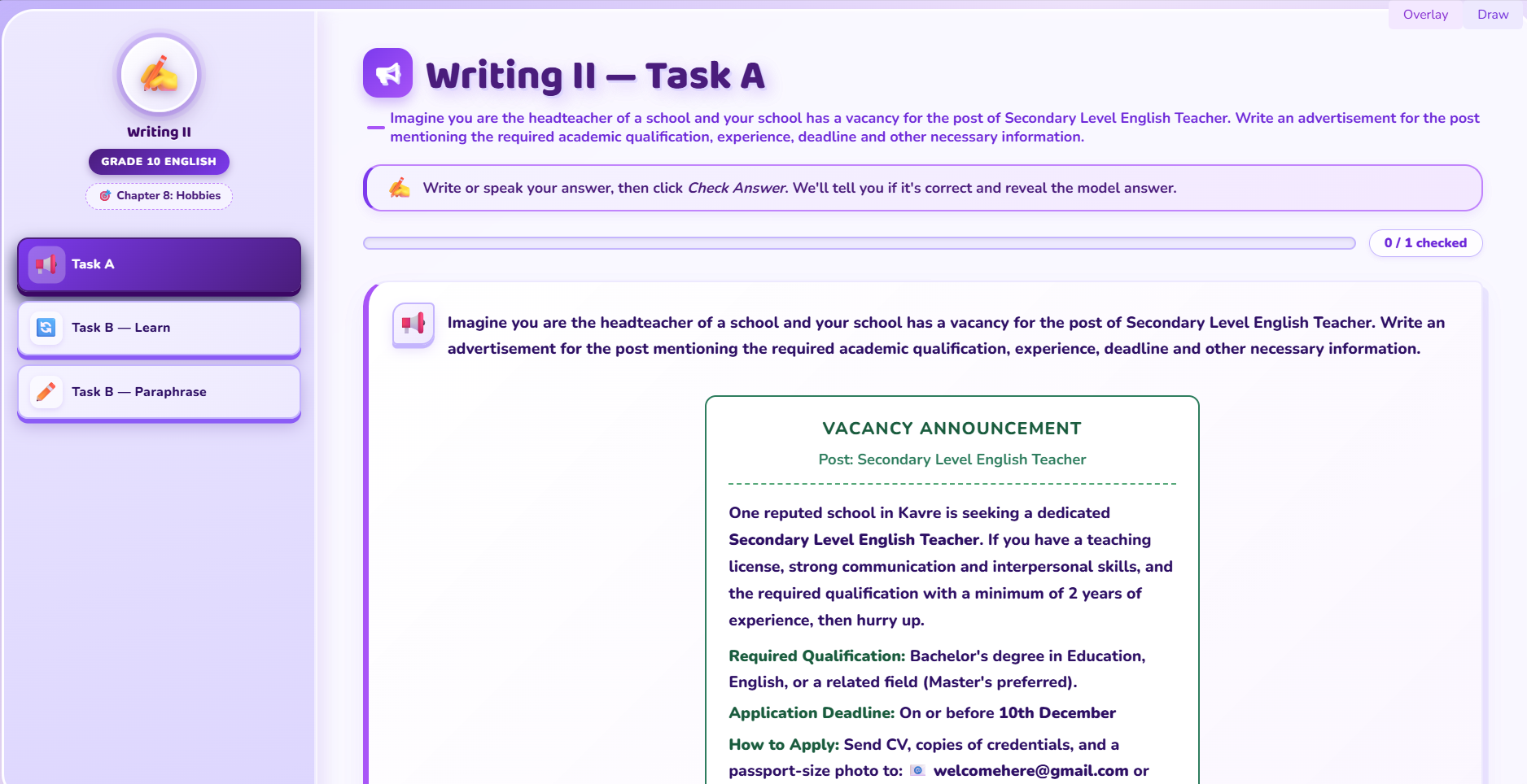 Writing II : Advertisement & paraphrasing