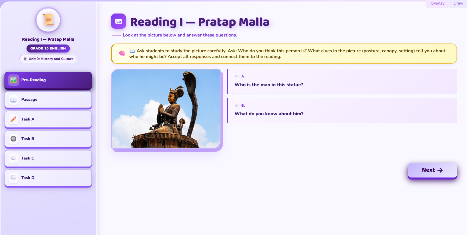 Reading I : Pratap Malla