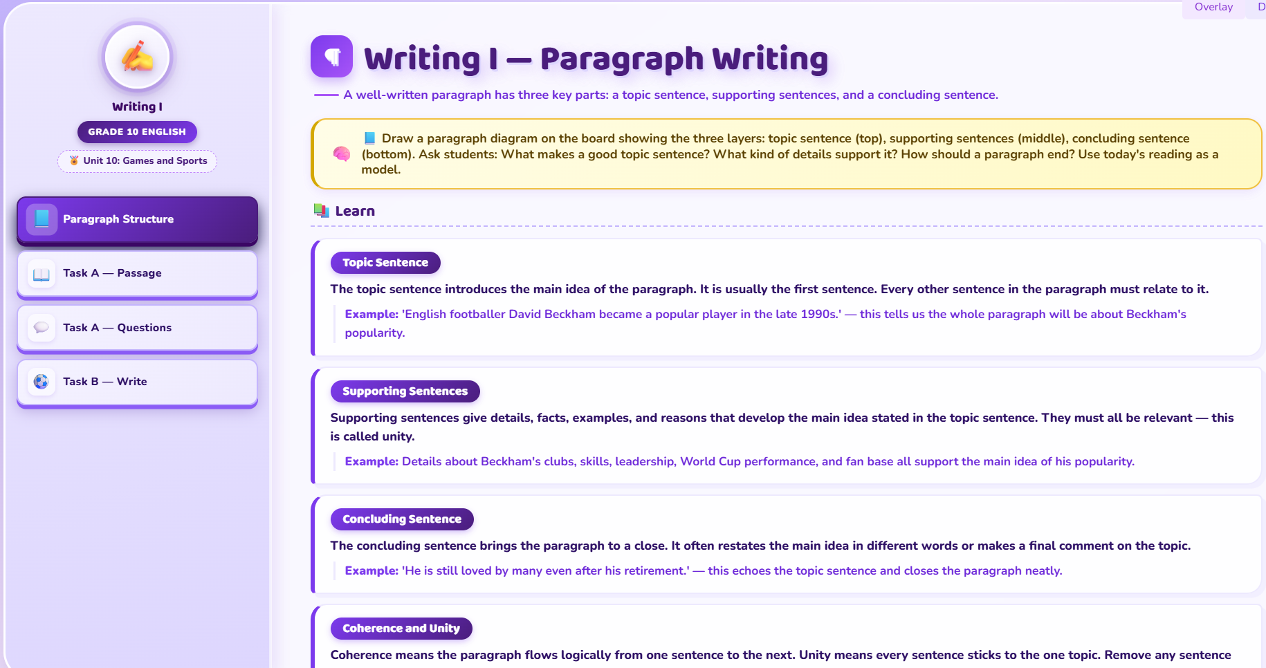 Writing I: Writing paragraph
