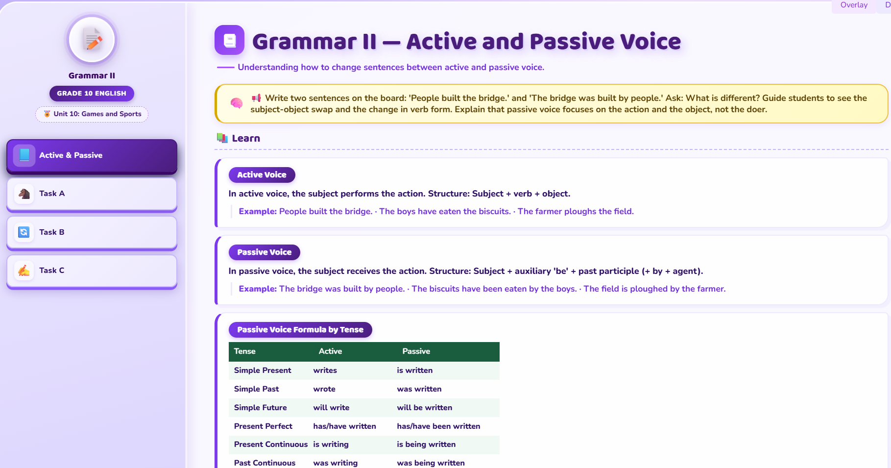 Grammar II: Voice