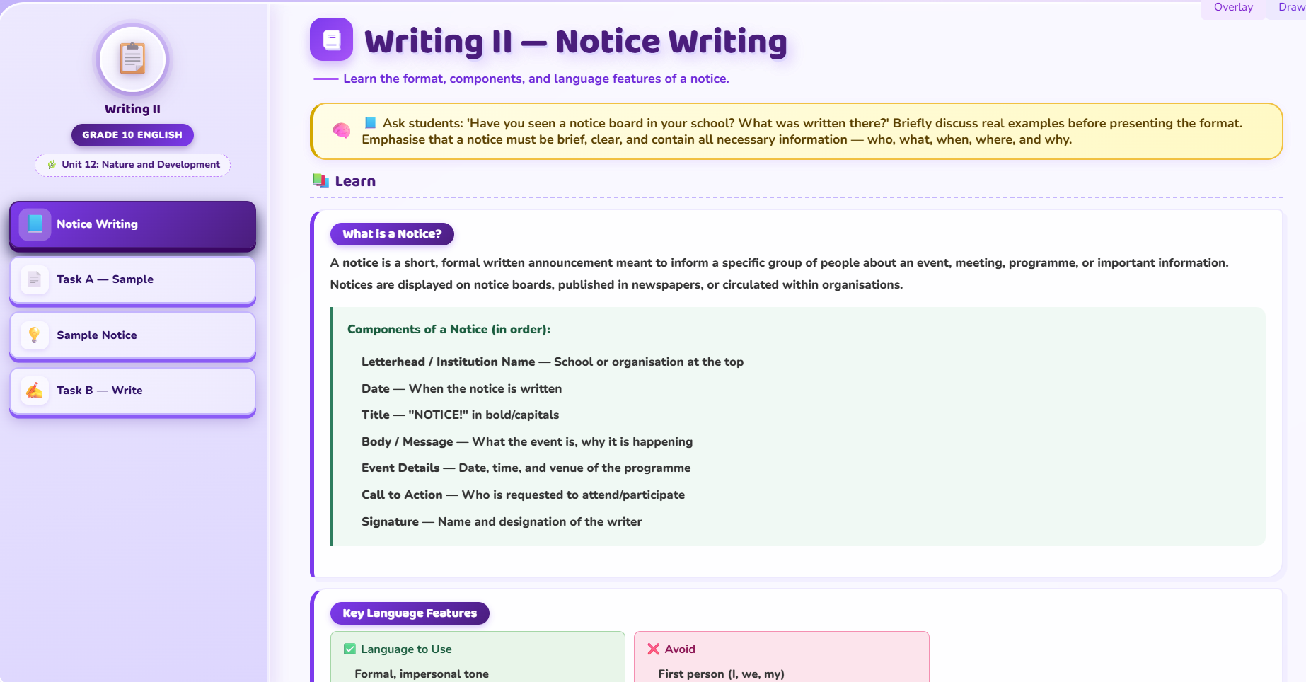 Writing II : Paragraph Writing
